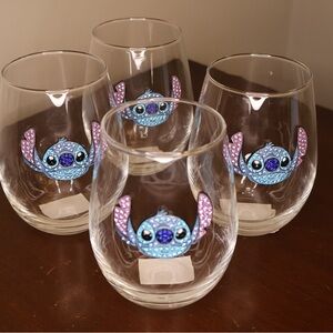 Stitch Gem 4 Stemless Glass Set